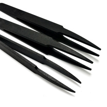 702 Black Conductive ESD Anti-static Precious Plastic Tweezers for Industrial